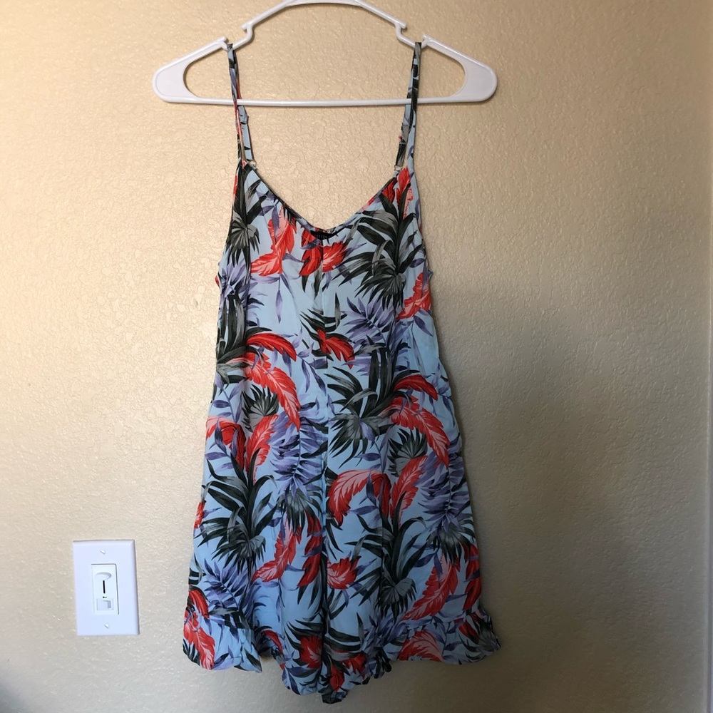 Cotton on cami sleeveless tropical romper